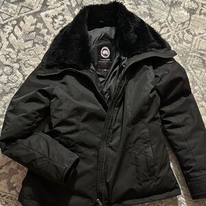 Canada Goose Black Jacket with Fur Collar